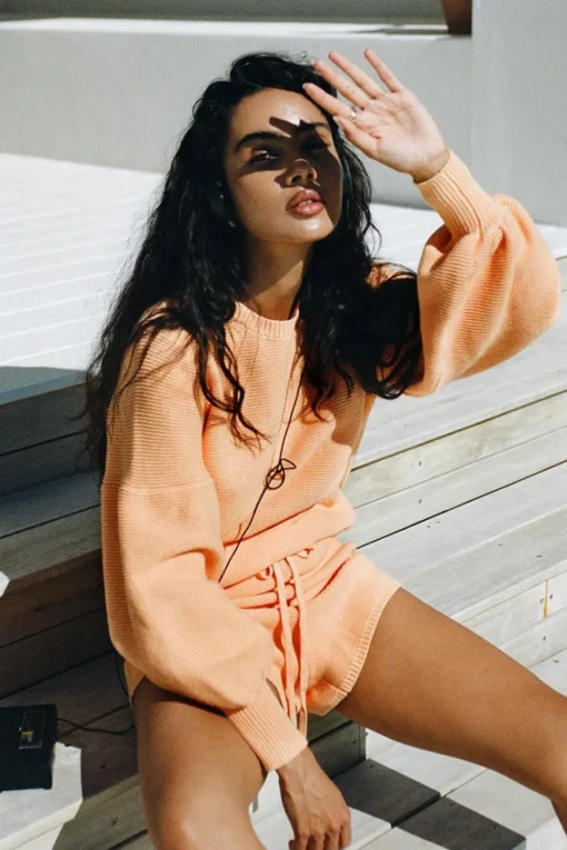Outlet SABO Peach Knit Shorts