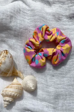 Discount SABO Retro Floral Scrunchie-Pink