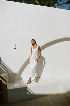 Online SABO Ricardo Midi Dress-White