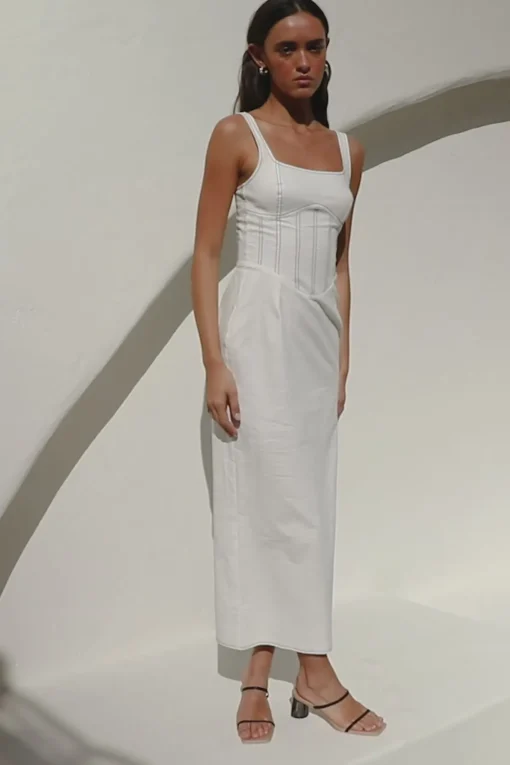 Online SABO Ricardo Midi Dress-White