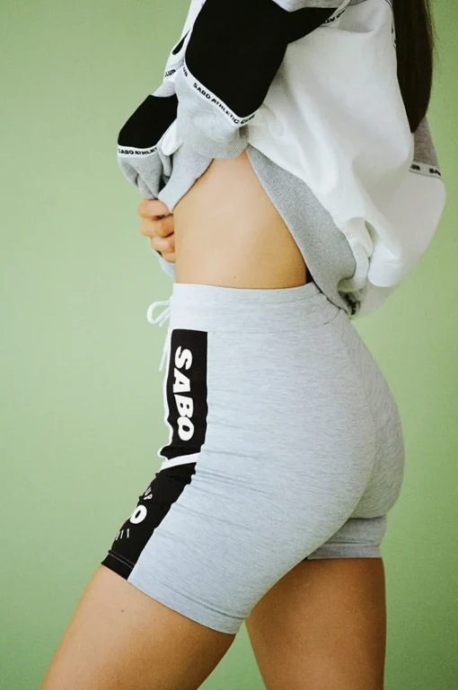 Shop SABO Roulet Athletic Shorts-Grey