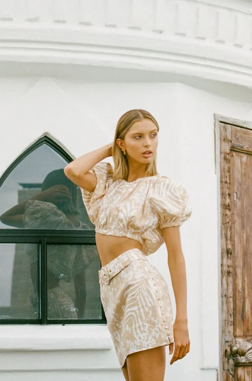 Outlet SABO Sakura Linen Skirt