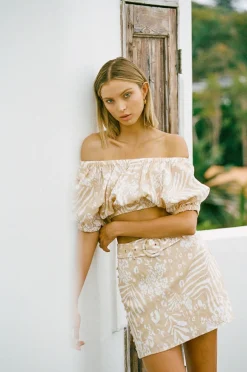 Outlet SABO Sakura Linen Skirt