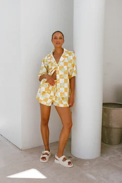 Shop SABO Seona Shorts- Checkerboard