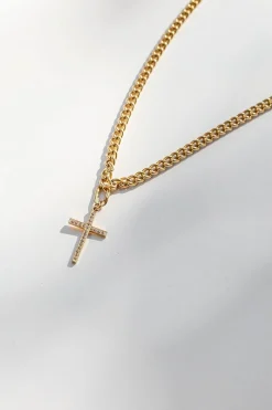 Discount SABO Stone Cross Necklace