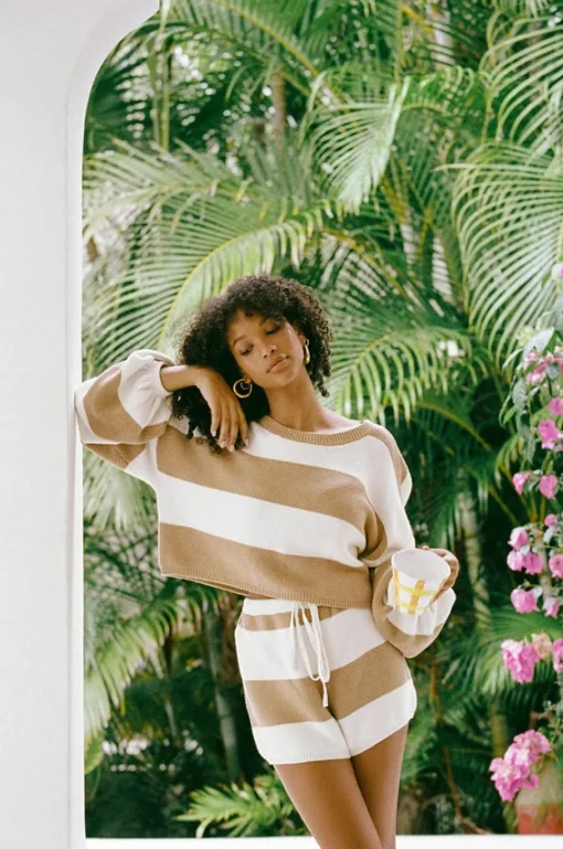 Cheap SABO Teana Knit Top-Tan