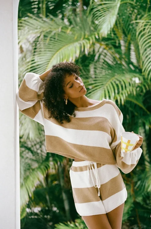 Cheap SABO Teana Knit Top-Tan