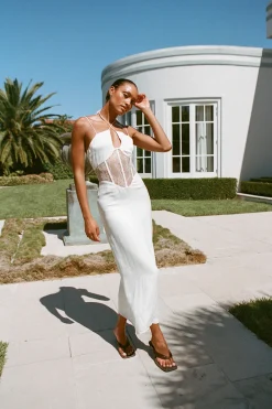 Best SABO Teyah Midi Dress-White