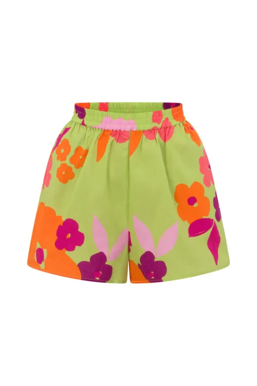 Outlet SABO Thessy Shorts-Lime Floral