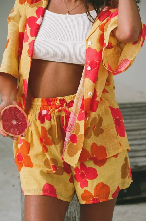 Cheap SABO Thessy Shorts-Romance Floral