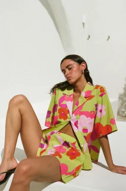 Best Sale SABO Thessy Top-Lime Floral