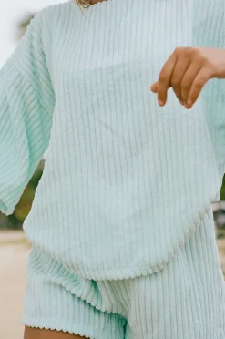 Cheap SABO Wanderer Shorts-Blue Minky