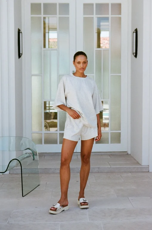 Hot SABO Wanderer Shorts-Marl Grey