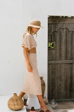 Outlet SABO West Midi Skirt-Tan