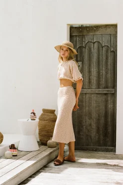 Outlet SABO West Midi Skirt-Tan