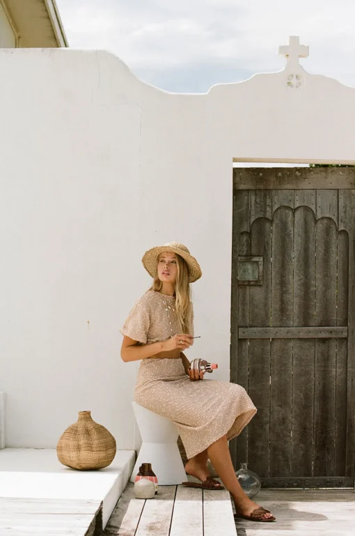 Outlet SABO West Midi Skirt-Tan