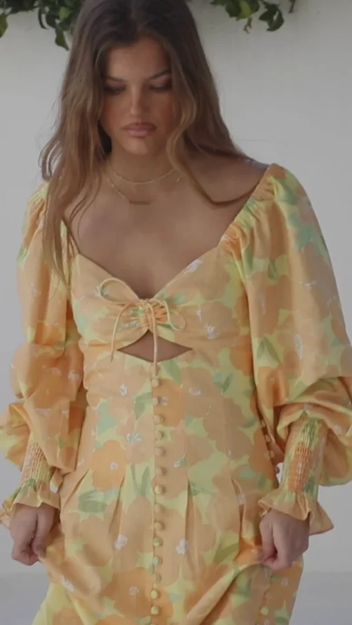 Fashion SABO Zayda Puff Dress