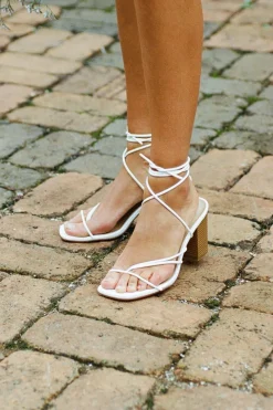 New SABO Zita Strappy Heels-White